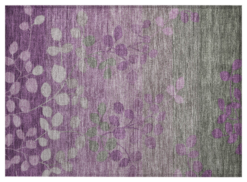 Machine Washable Indoor/Outdoor Chantille ACN1900 Purple 1'8" x 2'6" Rug