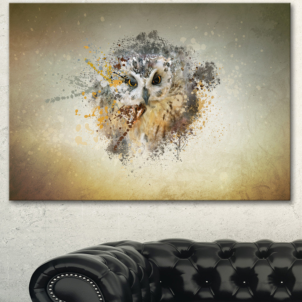 Large Gracing Owl, Animal Canvas Wall Art, 40"x30"