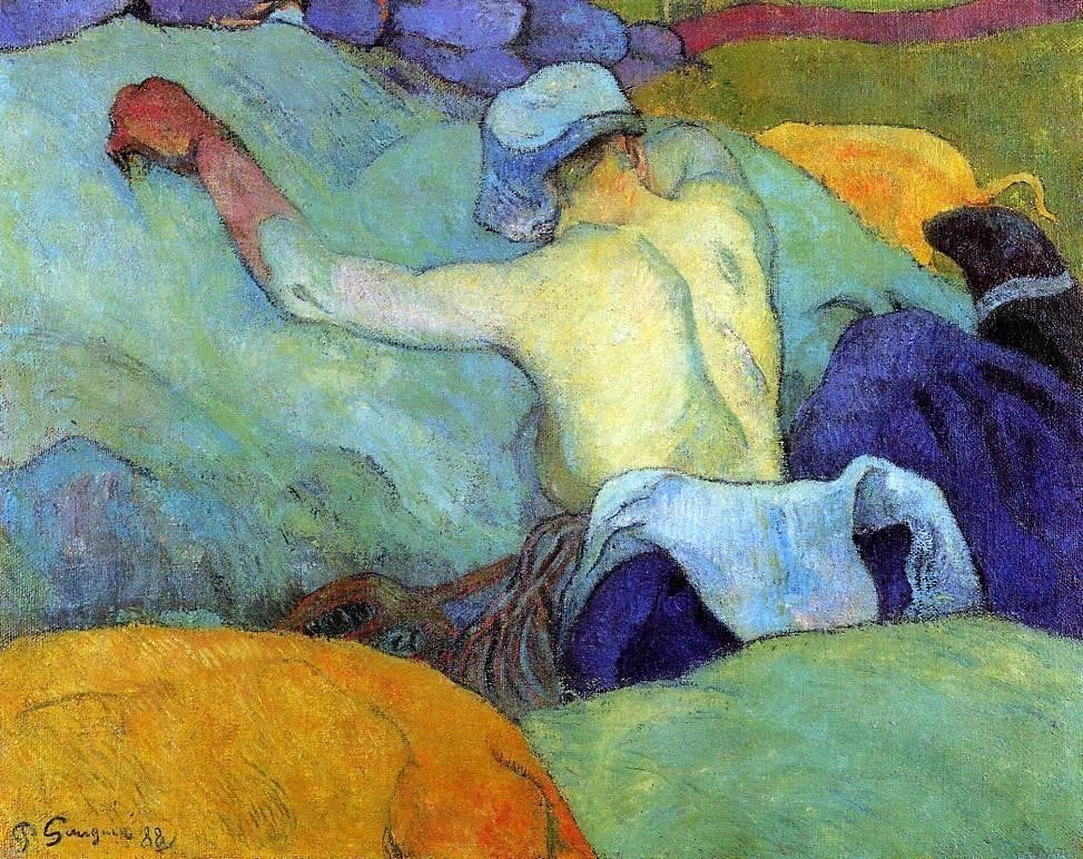 Paul Gauguin In the Heat of the Day, 20"x25" Wall Decal