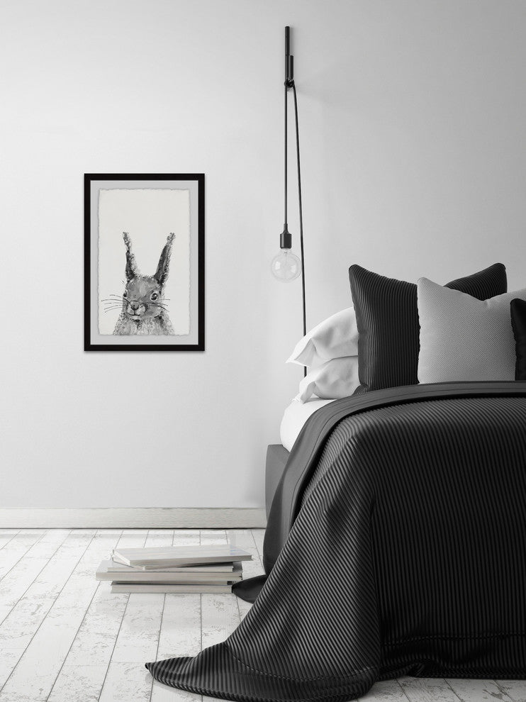 "Gray Rabbit" Framed Painting Print, 30"x45"