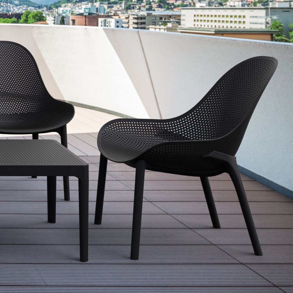 Compamia Sky Lounge Chair, Set of 2, Black