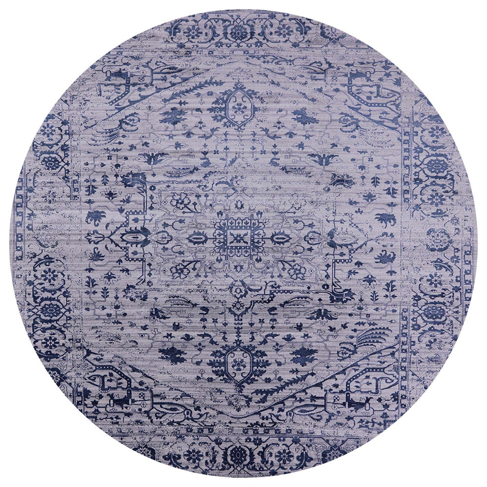Ahgly Company Indoor Round Mid-Century Modern Area Rugs, 3' Round