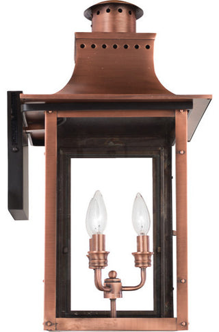 Quoizel CM8412AC Three Light Outdoor Wall Lantern Chalmers Aged Copper
