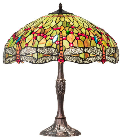 Meyda Lighting 232805 26" High Tiffany Hanginghead Dragonfly Table Lamp