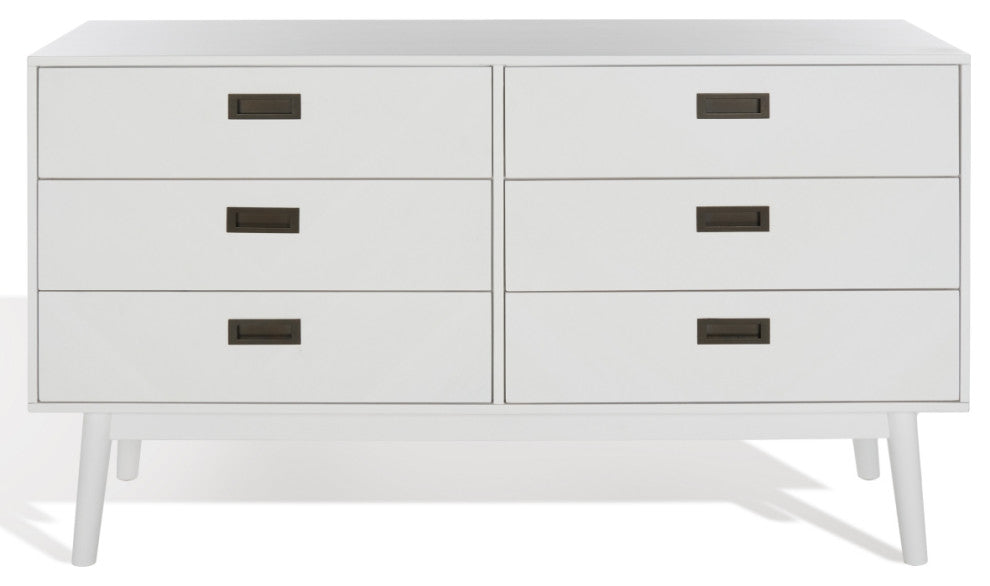 Safavieh Couture Donald 6 Drawer Dresser, White