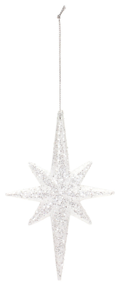 Clear Acrylic Star Drop Ornament, Set of 24