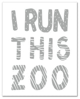 I Run This Zoo 16x20 Canvas Wall Art