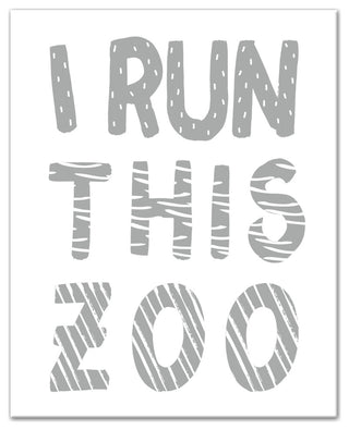 I Run This Zoo 16x20 Canvas Wall Art
