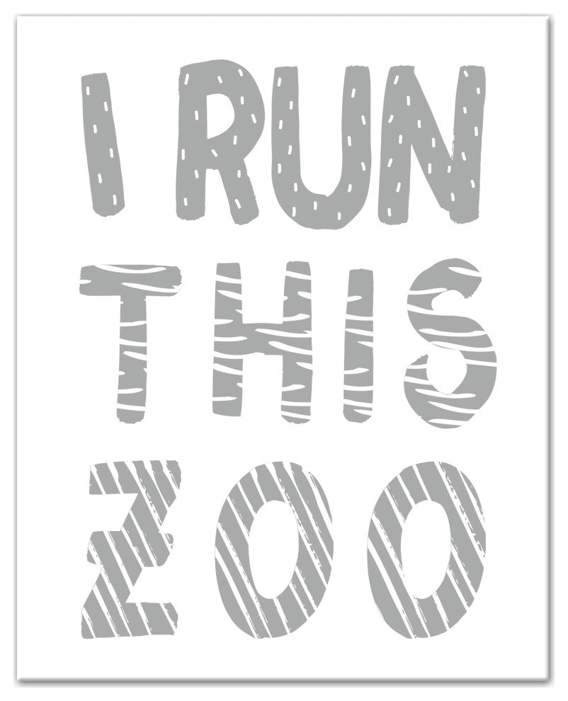 I Run This Zoo 16x20 Canvas Wall Art