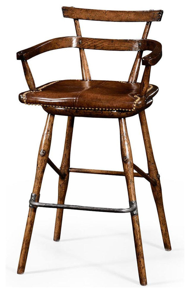 Country Oak Bar Stool