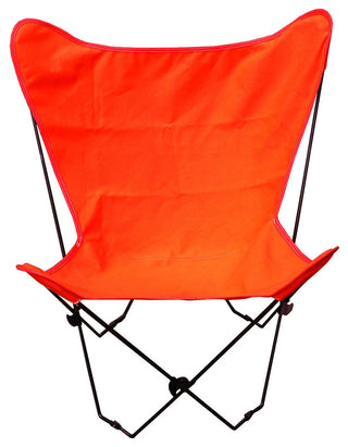 Butterfly Chair and Cover Combo With Black Frame, Orange