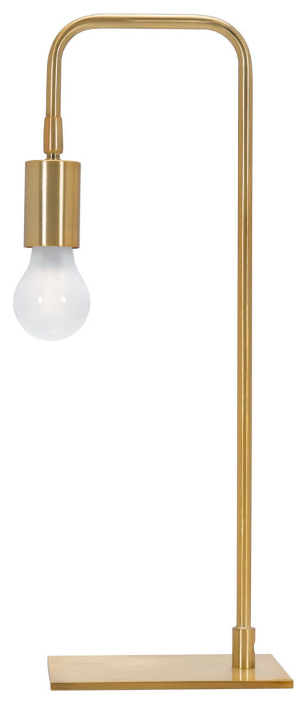 Table Lamp, Steel Metal, Brass, Gold, Kitchen Lounge Bistro Lobby Hospitality