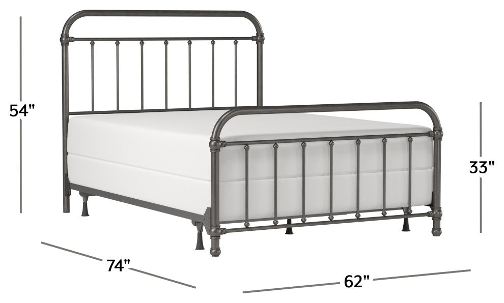 Hillsdale Kirkland Metal Queen Bed With Metal Frame