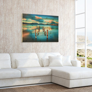 Evening Light Digital Print on Solid Wood Wall Art