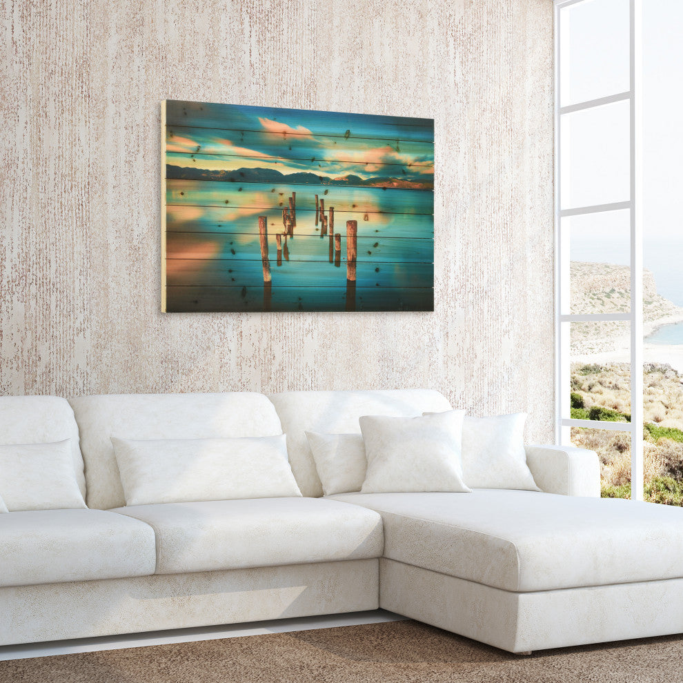 Evening Light Digital Print on Solid Wood Wall Art