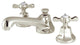 Kingston Brass Widespread Bathroom Faucet With Brass Pop-Up, Polished Nickel