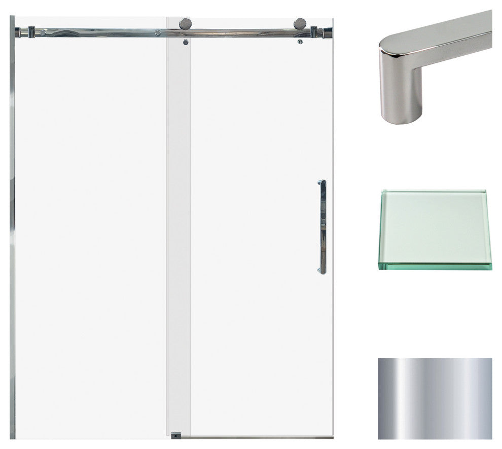 Miles 56-59 in. W x 76 in. H Barn Shower Door With Clear Glass