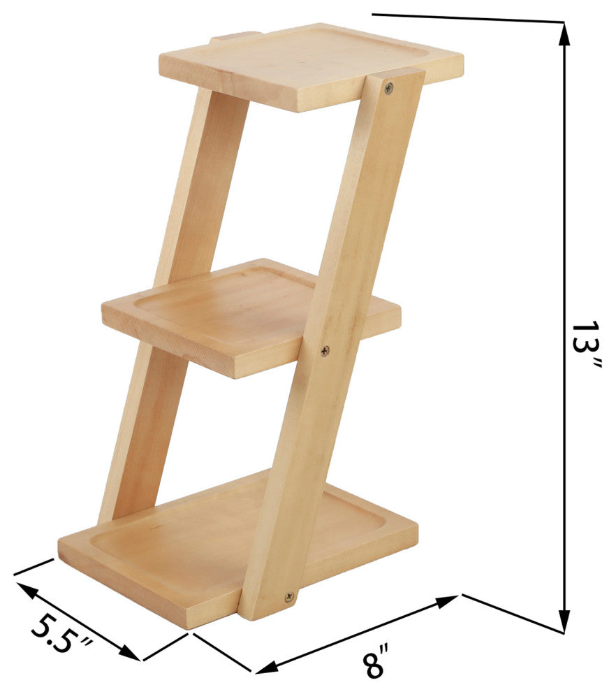 13"H 3-Tier Foldable Shelf