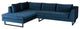 Janis Midnight Blue Fabric Sectional Sofa, HGSC522