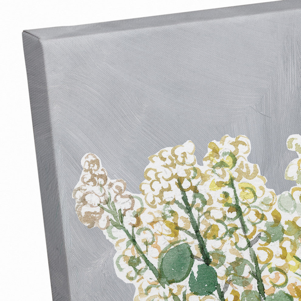 Yellow Flowers in Glass Vases 16x20 Canvas Wall Art
