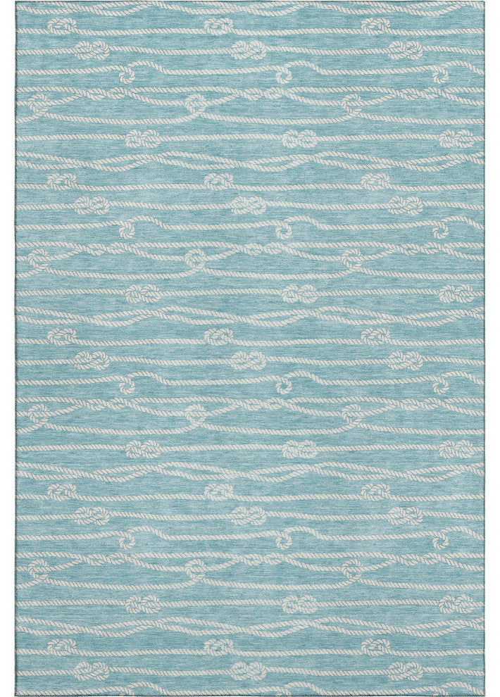 Addison Premium Washable Mayfield AMF152 Blue 3' x 5' Rug