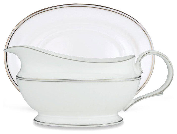 Lenox Federal Platinum Gravy Boat and Stand