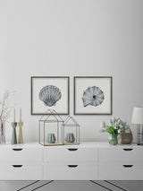 Metallic Shells Diptych, 24"x12"