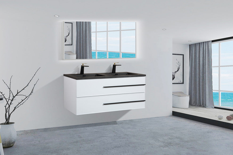 Metropolitan 48" American Style Bathroom Vanity With U Drawer, Double