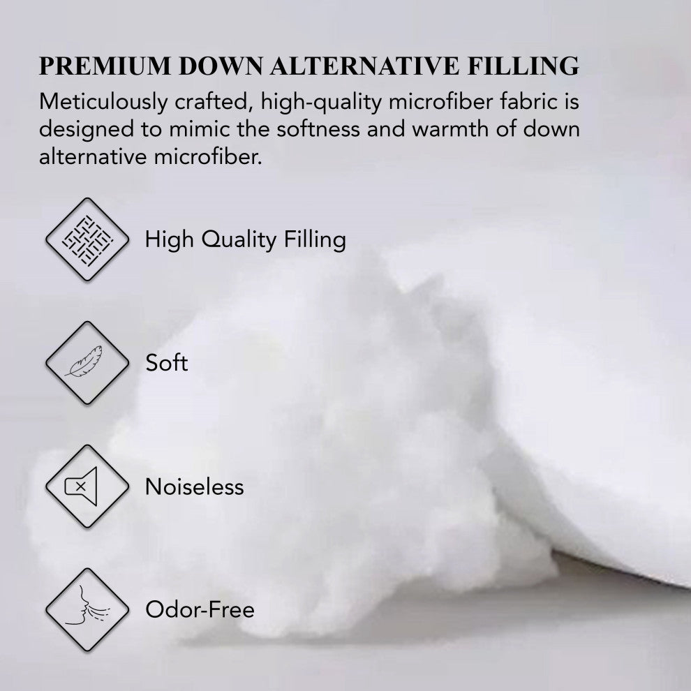 A1HC Throw Pillow Insert Down Alternative Extra Filled, Single, 12"x20"