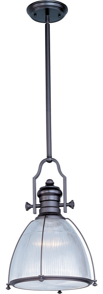 Maxim  25003CLBZ  One Light Pendant  HiBay  Bronze