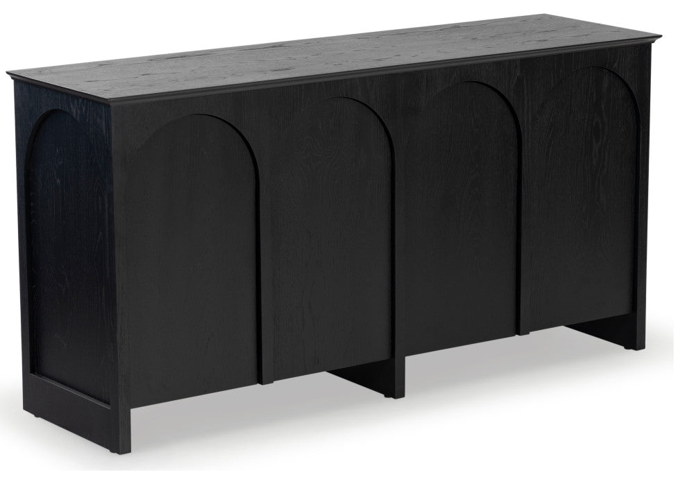 Safavieh Couture Tashalie 4 Door Wood Sideboard, Black