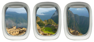 Peru Machu Picchu Mountains Airplane Window Decals Aviation Decor