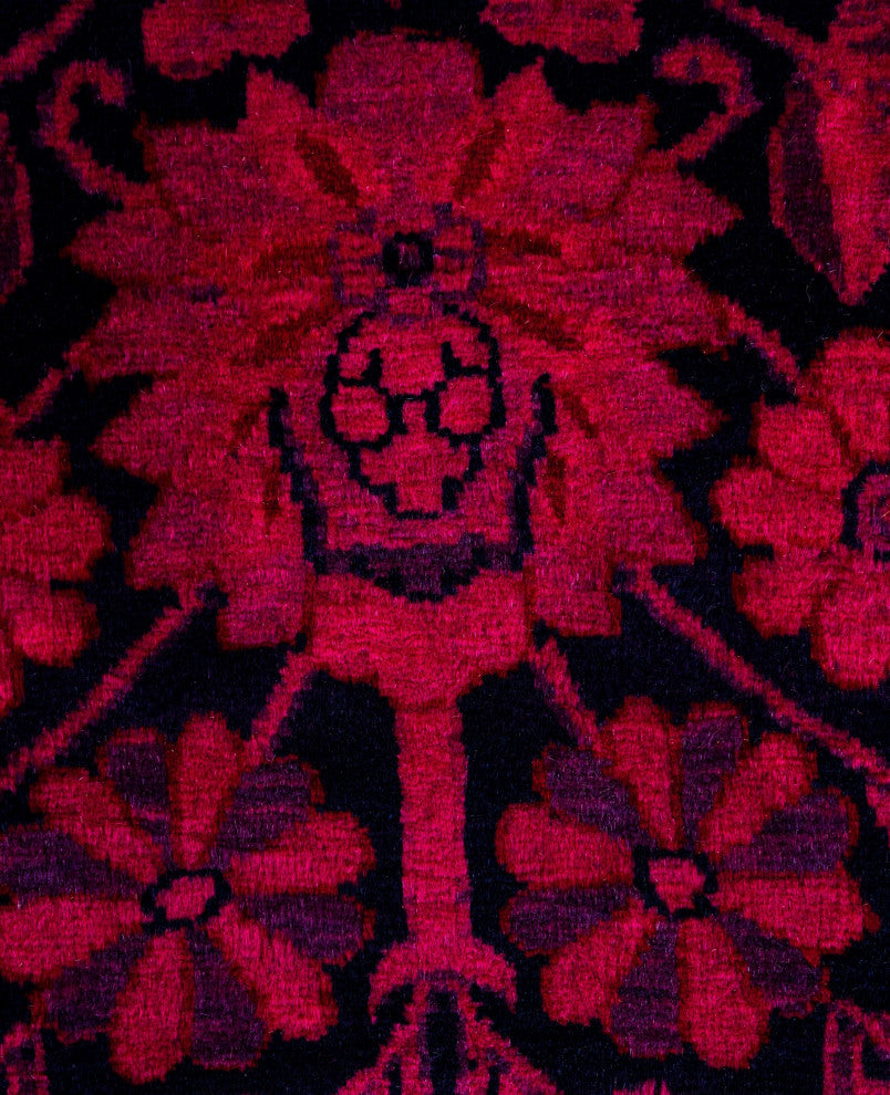 Overdyed One-of-a-Kind Hand-Knotted Area Rug Pink, 4' 1" x 6' 4"