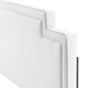 Headboard, Full Queen Size, White, Velvet, French, Mid Century Guest Suite
