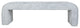 Sophia Modern Luxury Curved Upholstered Jacquard Bench (60W x 18D x 19H) - Blue