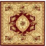 Unique Loom Red Henry Versailles 6' 0 x 6' 0 Square Rug