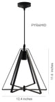 Black Art Pendant Light Fixture Adjustable Cage Hanging Lamp