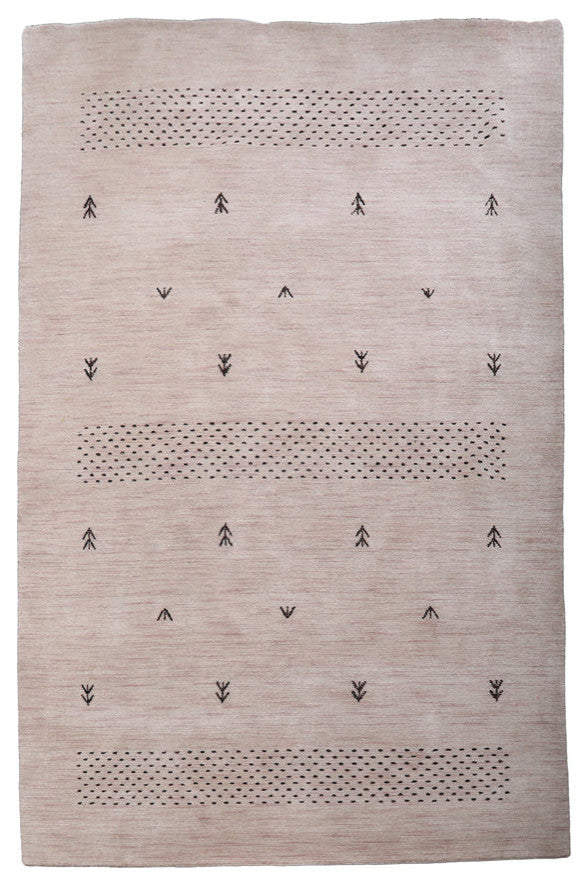 HAND KNOTTED LOOM WOOL ECO-FRIENDLY AREA RUGS - Rectangle, Beige, Contemporary