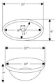 Premier Copper LO20RDB Master Bath Oval Self Rimming Hammered Copper Bath Sink
