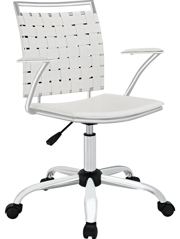 "Bayonne" Petite Modern Desk Chair, White