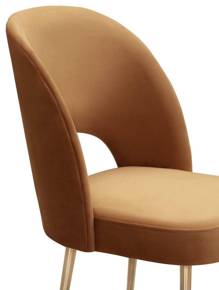Swell Velvet Chair, Cognac