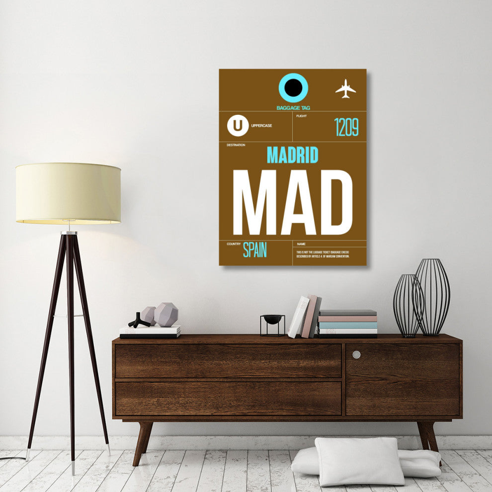 "MAD Madrid Luggage Tag 1" Fine Art Print