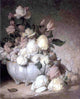 John Ferguson Weir Roses in a Porcelain Bowl, 20"x25" Wall Decal