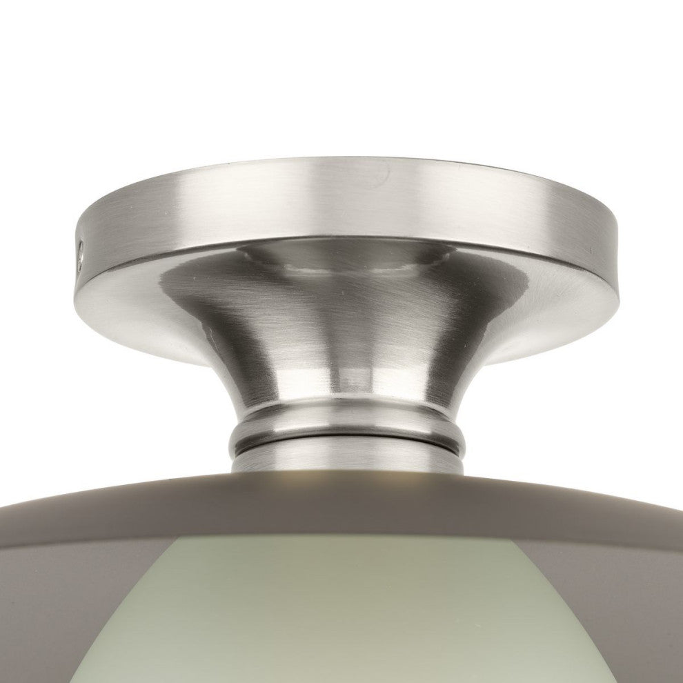 Trimble Collection One-Light Brushed Nickel 12" Semi-Flush Mount