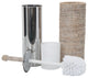 La Jolla Rattan Toilet Brush with Stand, Honey-Brown, White