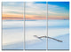 "Wood Branch on Beach at Twilight" Metal Wall Art, 3 Panels, 36"x28"