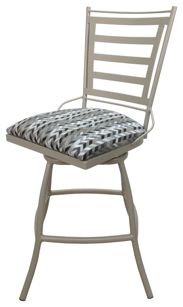 Outdoor/Indoor Bar Stool Armless Jenna 26" 30" 35" Seat, Simi Soft Gray, Beige, 26"