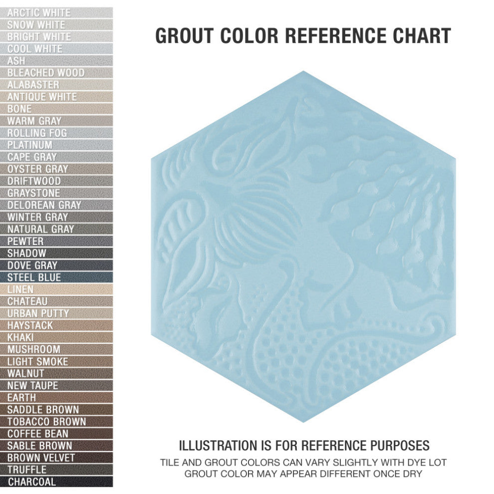 Gaudi Lux Hex Aqua Porcelain Floor and Wall Tile