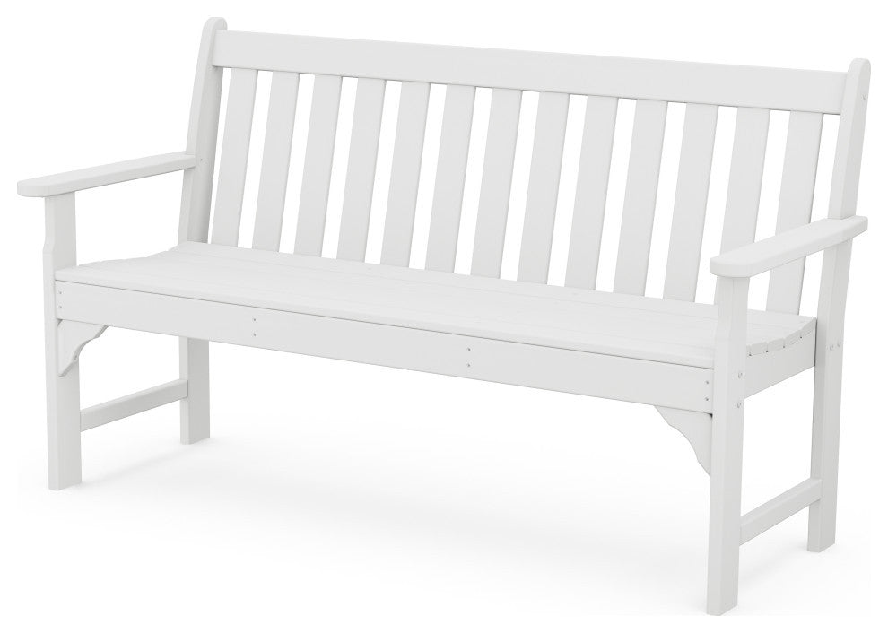Polywood Vineyard 60" Bench, White