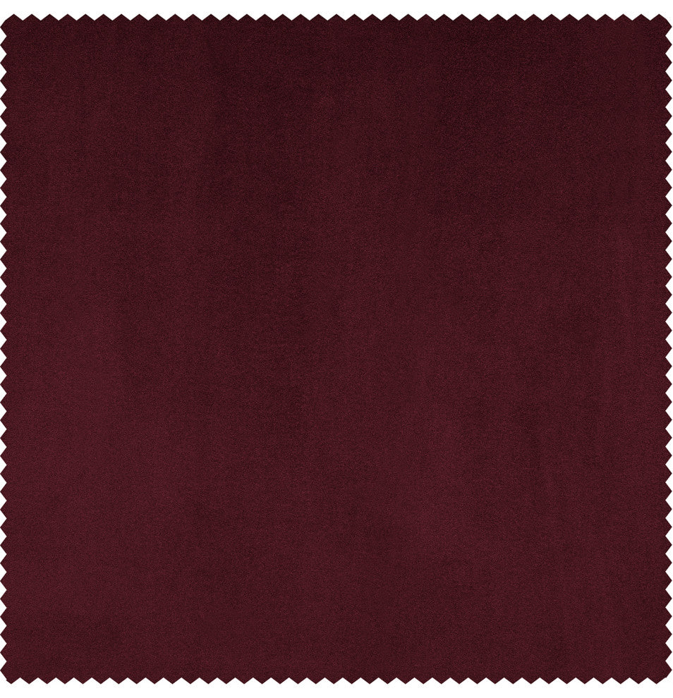 Heritage Plush Velvet Curtain Single Panel, Dark Merlot, 50"x96"